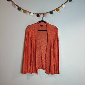 Escada orange knit cardigan sweater